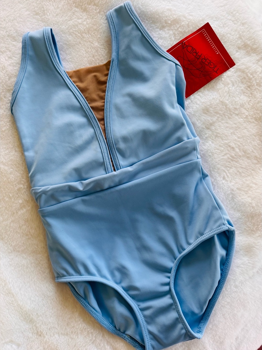 Tiger Friday 🐅Girls Ballet Leotard Sky Blue NWT CXL
